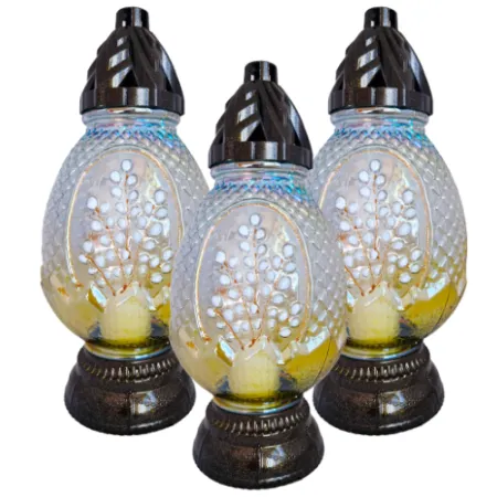 znicz jajko, znicz świąteczny, znicz wielkanocny, duże jajko, żółte jajko, bazie, szklane jajko, ozdoba na grób, ozdoba